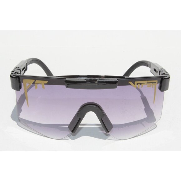 PIT VIPER The Exec Fade Sunglasses Black/Gray Gradient Wrap Single Wide NEW - Picture 4 of 10